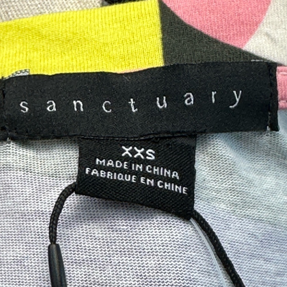 Sanctuary Short Sleeve Crew Neck Color Block T-Shirt Dress - size XXS - Picture 5 of 9
